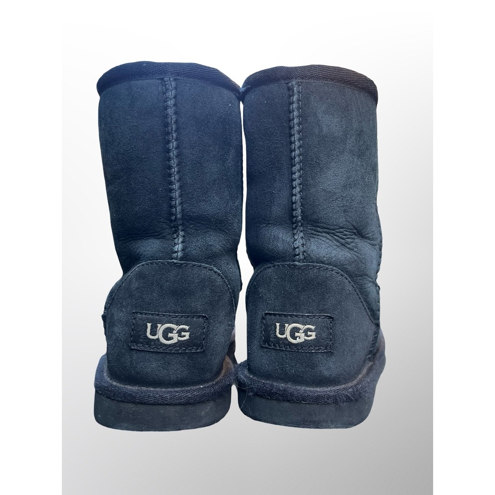 GUC Pre-Owned UGG Classic Short II Girls Black Boots Kids Shoes Size 3 - Picture 16 of 16